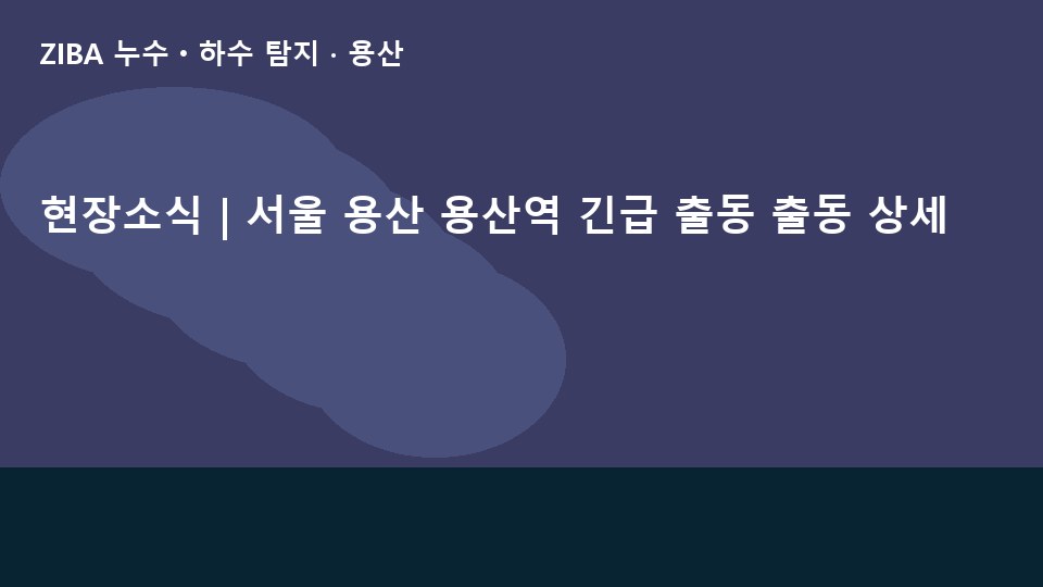 현장소식 | 서울 용산 용산역 긴급 출동 출동 상세
