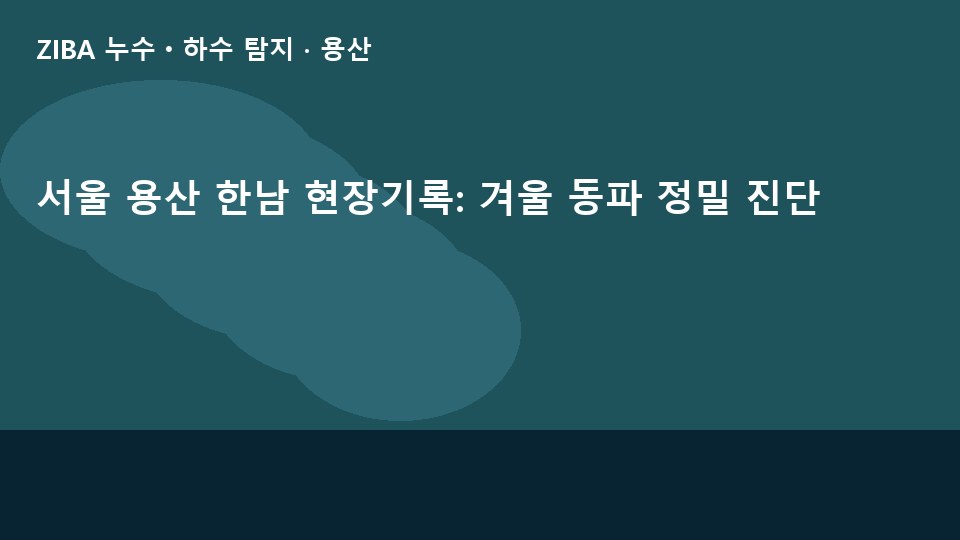 서울 용산 한남 현장기록: 겨울 동파 정밀 진단