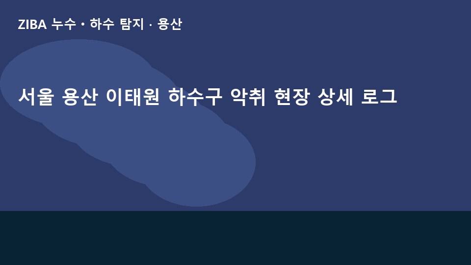 서울 용산 이태원 하수구 악취 현장 상세 로그